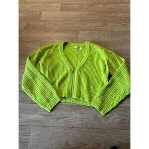 ModCloth Women's Green and Yellow Cardigan